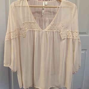 Lauren Conrad Sheer Blouse Size Large